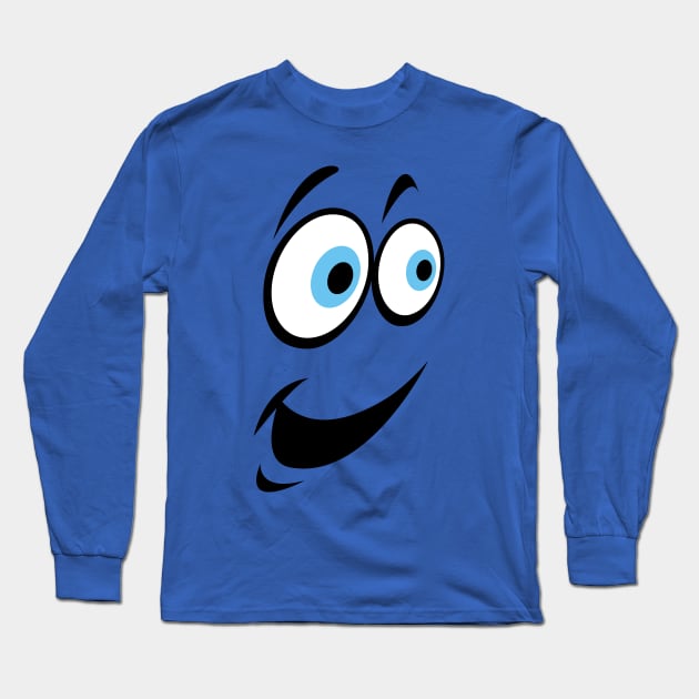 funny cute cartoon face Long Sleeve T-Shirt by MNZStar